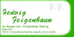 hedvig feigenbaum business card